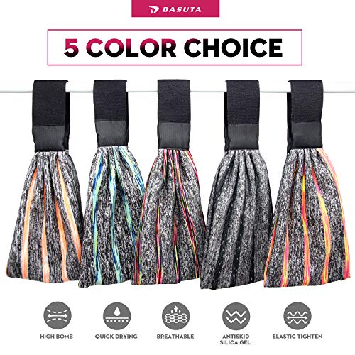 Non-Slip Workout Headbands for Women - 5 Pack Yoga Sweatbands