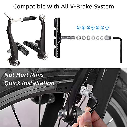 Premium Mountain Bike Brake Pads - Durable V-Brake Blocks Kit