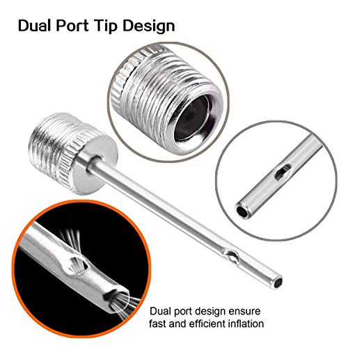 10-Piece Bicycle Valve Adapter and Ball Pump Needle Inflation Set