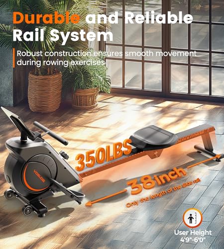 Magnetic Rowing Machine for Home - Bluetooth, LCD Monitor, Classic