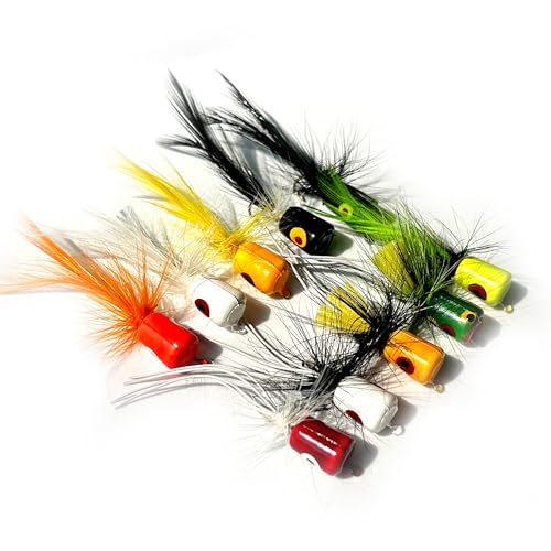 Fly Fishing Flies Kit - 5 Dry/Wet Flies with Waterproof Box