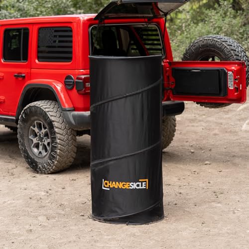 CHANGESICLE Pop Up Changing Tent with Floor for Beach, Car & School Sports – Collapsible Portable Privacy Tent for Camping – Tall, Waterproof, Foldable, Compact Dressing Room Tube