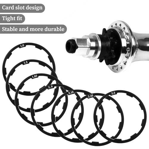 8 Pcs Bicycle Headset Spacers Set - Aluminum Alloy, 1-2.5 mm