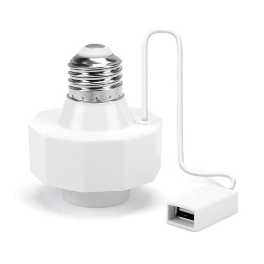 E26 Light Socket USB Adapter Female Plug 120V to 5V Power Converter Splitter Charger Extension Cord for Outdoor Security Cameras Holiday Lights Compatible with WyZe Cams