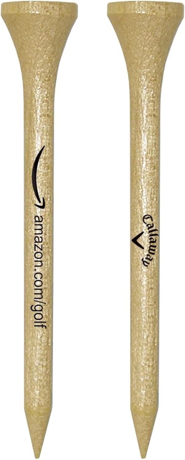Callaway Golf Tees - Durable Wood Design for Precision | Pack of 100 Tees