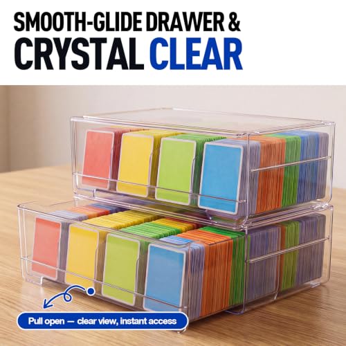 SunRiMax 16-Compartment Trading Card Storage Box for Toploaders – Holds 3000+ Cards