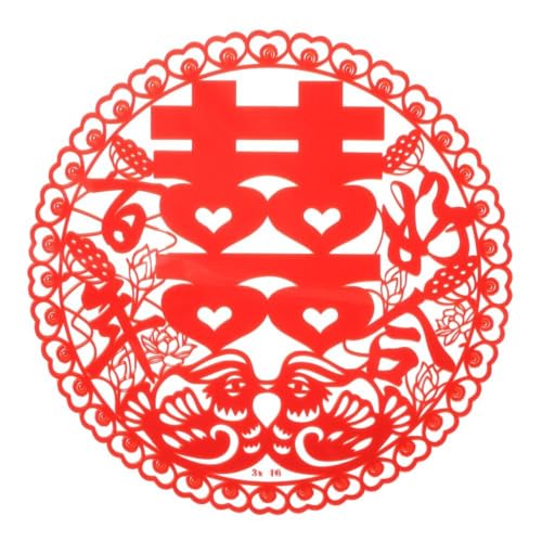 Chinese Traditional Wedding PVC Windows Stickers Peel and Paste Festival Decoration New House Layout Red Hi Words Paste Window