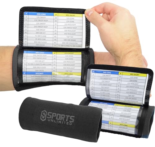 Adult Triple Wrist Coach - Football & Baseball Wristbands - Black