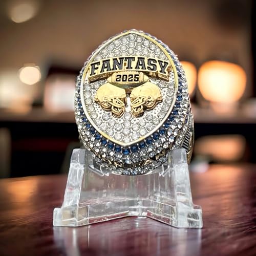 2025 Fantasy Football Championship Trophy Ring - Gold & Silver Tone