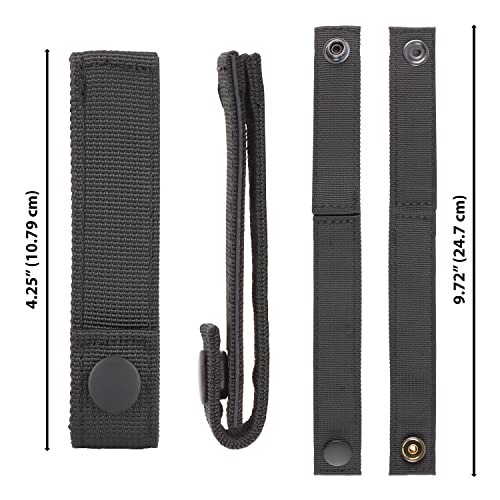MOLLE Straps with Snaps for Backpack - Tactical Connectors - Black