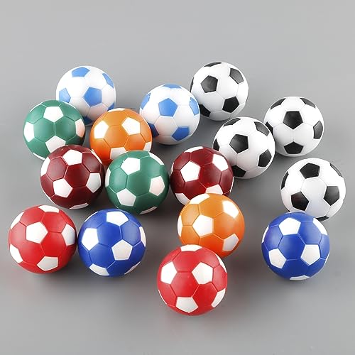 16 Pack 32mm Multicolor Foosball Balls for Table Soccer Replacement - Durable Plastic