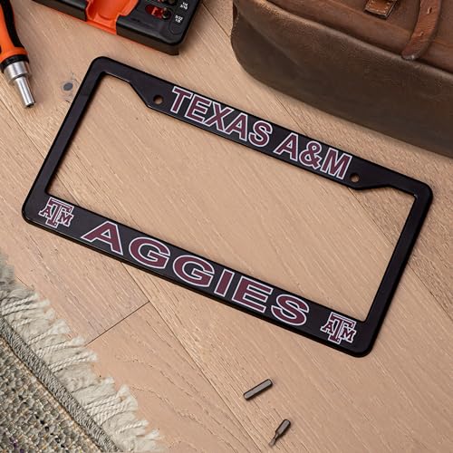 Texas A&M License Plate Frame Cover - Aggies Supporter Car Accessory