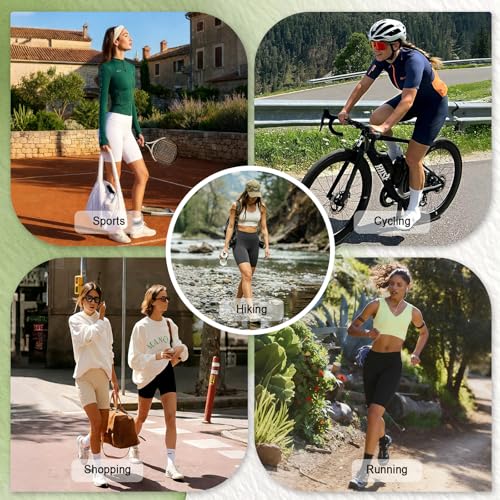 High Waisted Tummy Control Biker Shorts for Women - Large/X-Large, Black