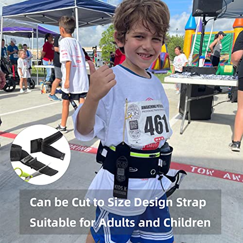 Hydration Running Belt with Water Bottles - Black & Green