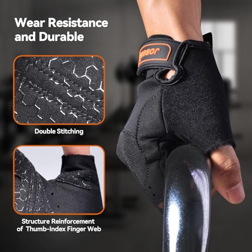 Workout Gloves - Breathable Fitness Gloves for Men & Women - Black, Small