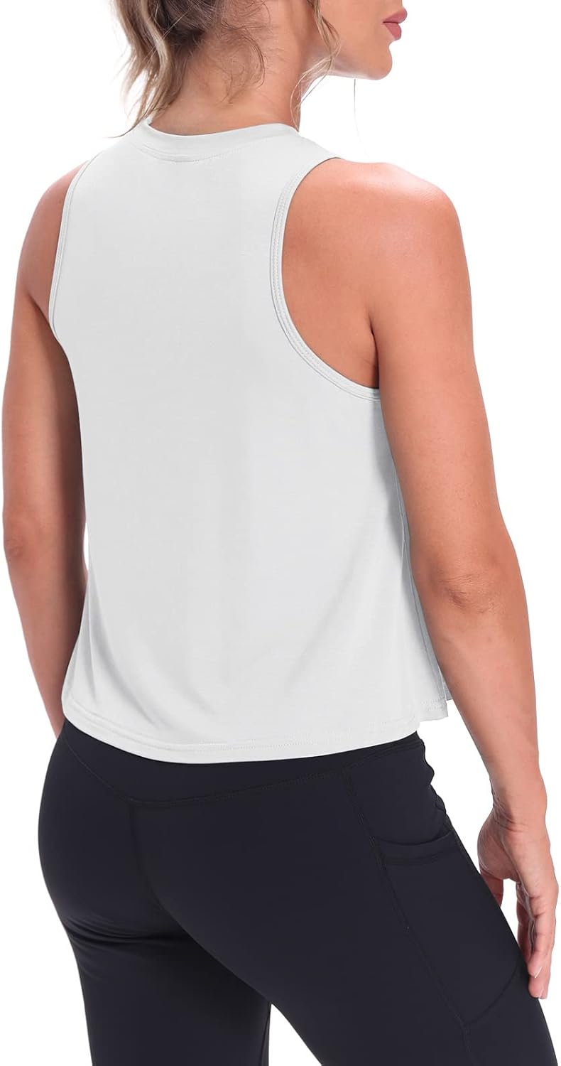 Mippo Crop Tops for Women - Flowy Athletic Tank Tops for Workouts | Stylish and Comfortable