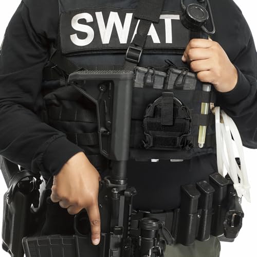 LarKoo Black Double Handcuff Holster Pouch for Duty Belt & Molle Tactical Vest