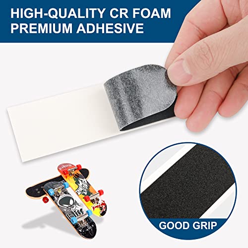 20-Pack Fingerboard Grip Tape, Precut Black Foam Tape for Finger Skateboards