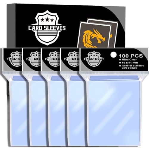 500 Clear Card Sleeves for Trading Cards - MTG, Yu-Gi-Oh, Sports