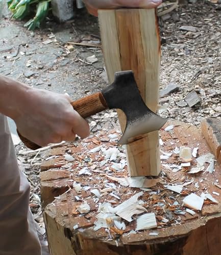 WICING 8-Inch Small Hand Axe with Beech Wood Handle & Leather Sheath