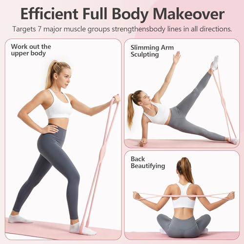 Figure 8 Resistance Band - 15LB Pink for Home Workout & Therapy