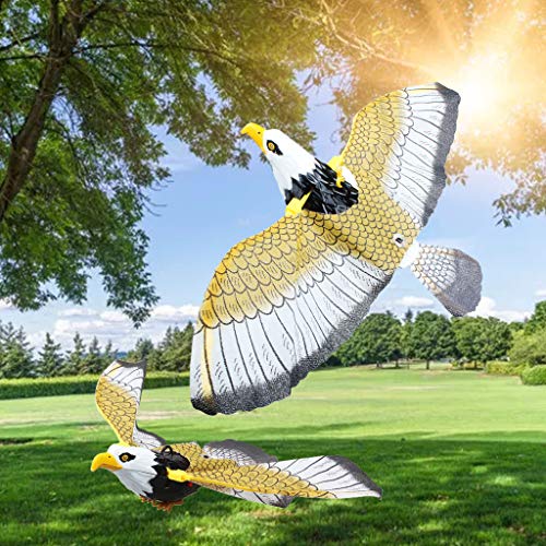 Hanging Flying Bird Scarer Decoy with Music - Rose