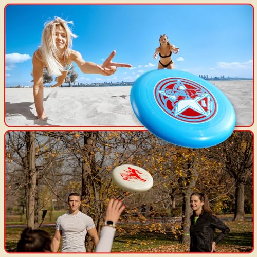 Wham-O Beige & Blue 9.85in 140g All Sport Flying Disc - Durable Outdoor Sports Toy