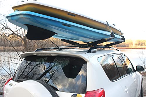 Kayak Roof Rack with Tie Down Straps - V-Rack Car Top Carrier