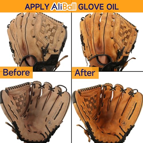 Baseball Glove Oil - 4 Fl Oz Natural Conditioner for Softening & Hydrating Gloves