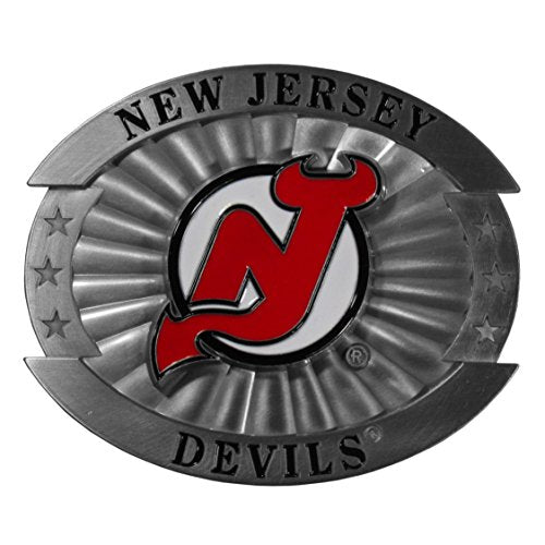 Oversized NHL New Jersey Devils Belt Buckle - 4 x 3.375 Inches