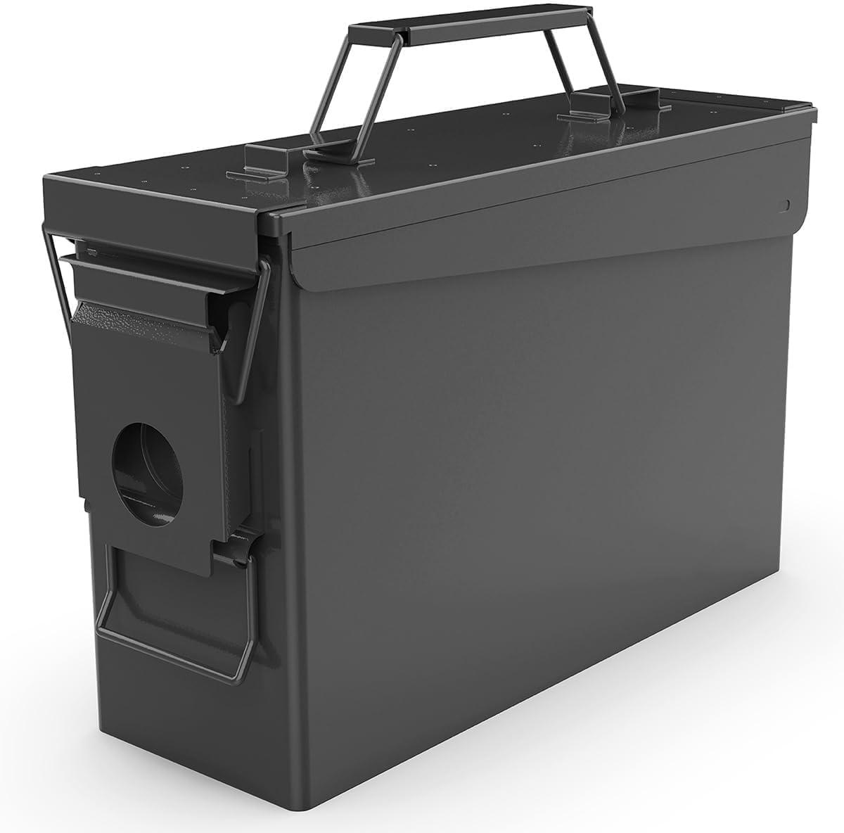 PATRON Metal Ammo Can - Waterproof Storage Box for 30 & 50 Caliber Shotgun & Rifle Ammunition | Black/Green