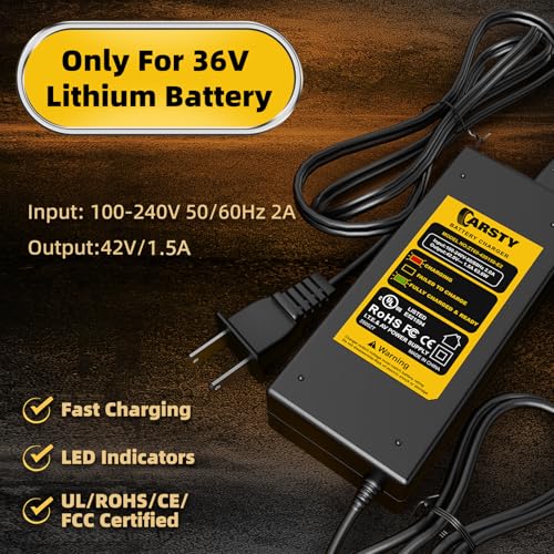 42V Hoverboard Charger with 5-in-1 Plugs - Small