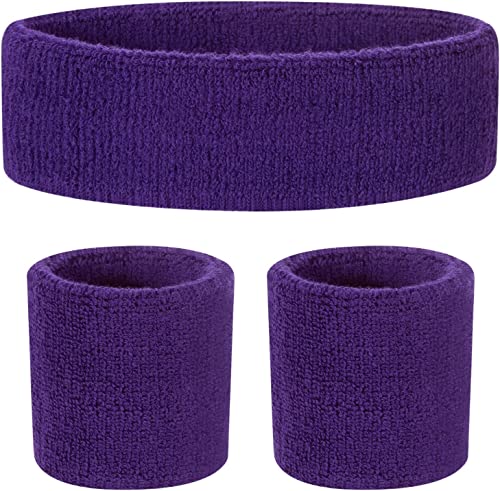Neon Sweatbands & Wristbands Set - 80s Sports Accessories