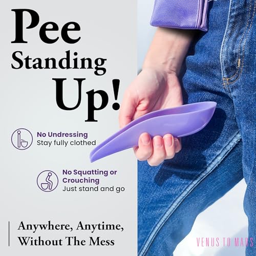 Purple Female Urination Device - Portable Female Urinal for Women, Travel & Outdoor Use