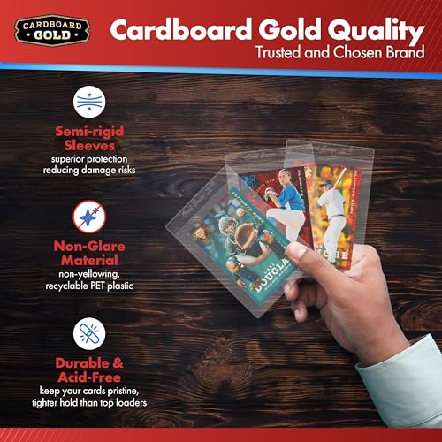 Card Saver 1 - Semi-Rigid Card Holders, 200 Count - Acid-Free Protection