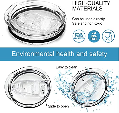 30 oz Tumbler Lid Replacement - Spill Proof Plastic Lid