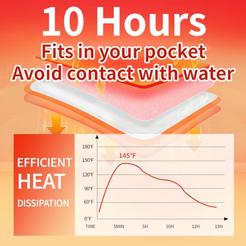 Disposable Hand Warmers - 10 Pack, 10-Hour Long Lasting Odorless Heat