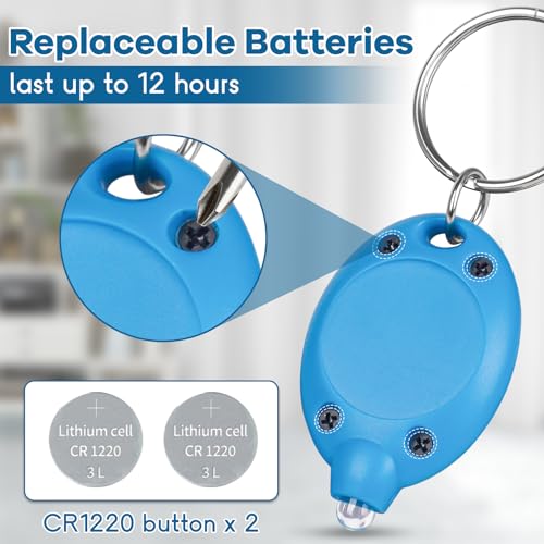 7 Pcs Mini LED Keychain Flashlight - Portable Compact Light - Multicolor