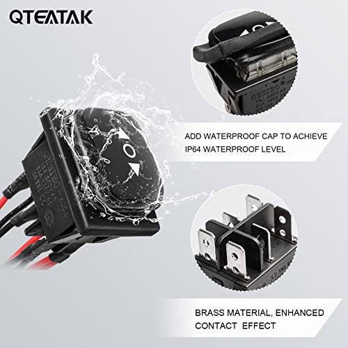 Waterproof Reverse Polarity Momentary Switch - 6 Pin - Black