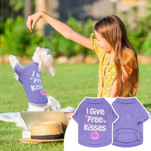 Small Dog Shirts - 3 Pack Soft Cotton Tees for Girls - XS