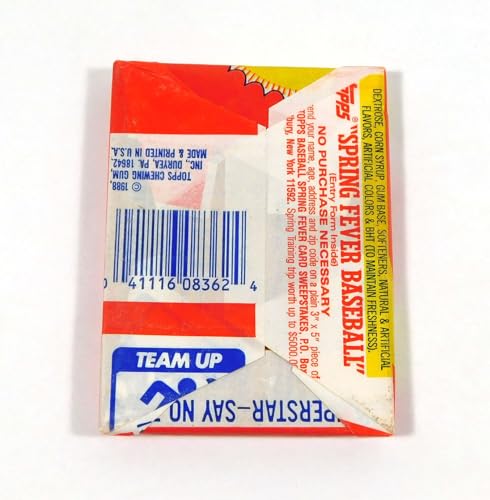 1988 Topps Baseball Trading Card Pack - 15 Card Sealed Pack