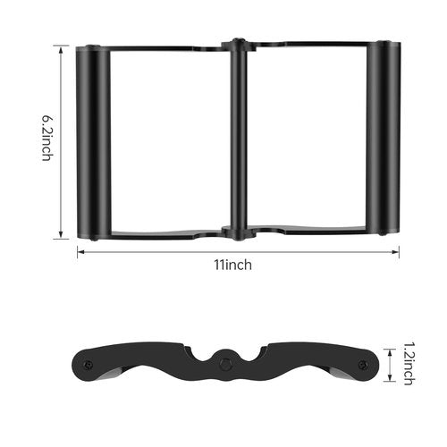 AimiDream V Bar Landmine Handle Attachment for Barbell Bar, Solid Multi-Grip Landmine Handle Attachment with Non-Slip Rubber Handle, Fits Olympic Bars Strength Training Bars,Black