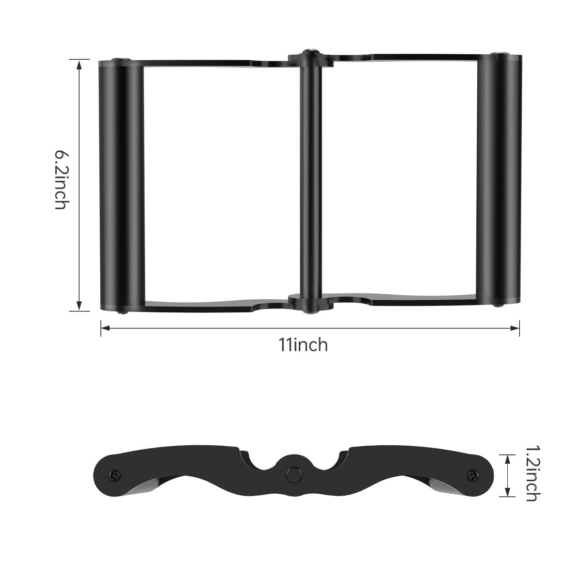 AimiDream V Bar Landmine Handle Attachment for Barbell Bar, Solid Multi-Grip Landmine Handle Attachment with Non-Slip Rubber Handle, Fits Olympic Bars Strength Training Bars,Black