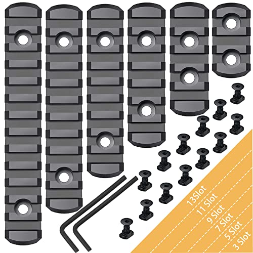 Ultralight Single Picatinny Rail - 5 to 13 Slots - Black