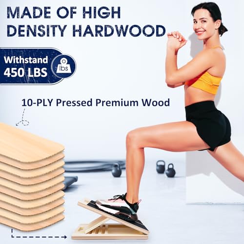 Portable Wooden Slant Board for Stretching & Recovery