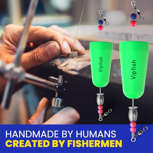 Vipfish Mix Color 5 Pack Saltwater Catfish Popping Corks with Egg Weights