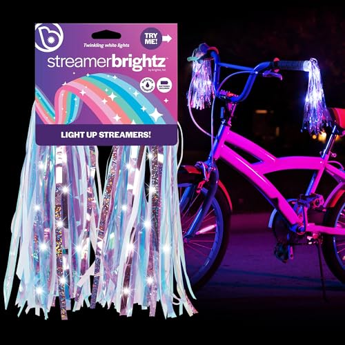 Brightz Rainbow LED Light Up Bike Streamers - 2-Pack Kids Bicycle & Scooter Accessories