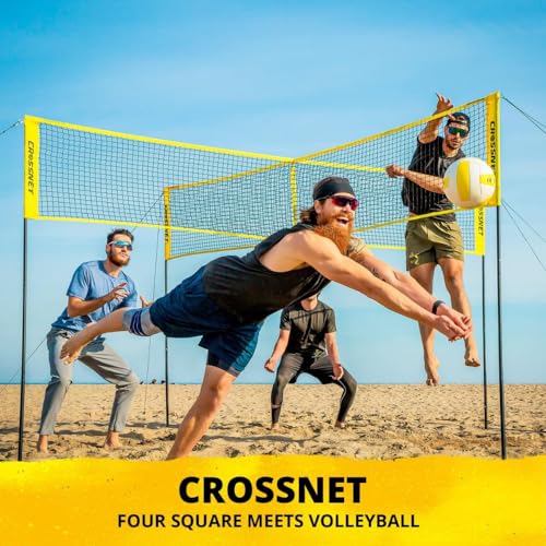 4-Way Volleyball Game Set - Quick Assemble for Outdoor Fun - Original