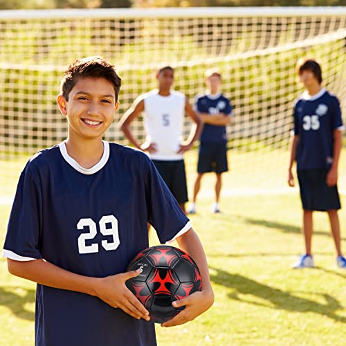 Deekin Bulk Soccer Balls Size 4 with Pump & Needle - 6 Pack for Kids & Teens