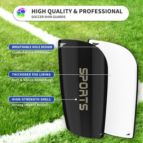 Toddler Kids Youth Soccer Shin Guards with Sleeves for Ages 3-15